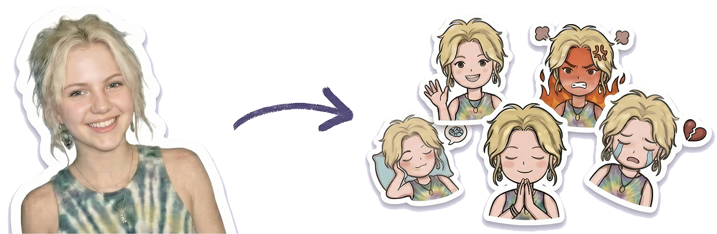 Illustrated sticker pack example