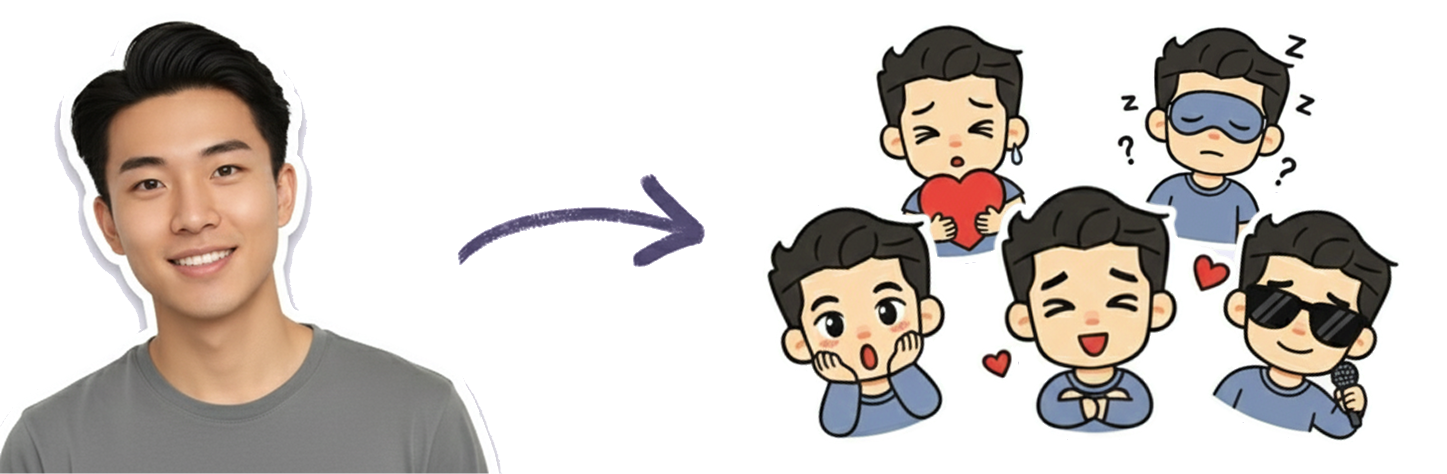 Cartoon sticker pack example